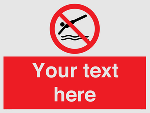 Custom prohibition no diving